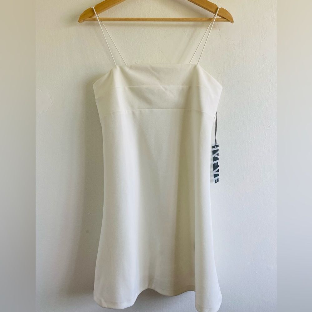 NWT Square neck Strappy Back Mini Dress White Bridal Party Cocktail